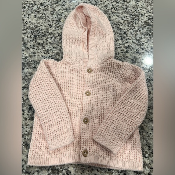 Carter’s Baby Girl Crochet Sweater in Light Pink Size 9 Months So Precious 💕 - Picture 10 of 12